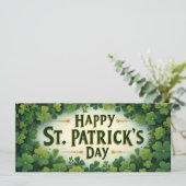 Gelukkige St. Patrick's Dag Klaver Kunst (Staand voorkant)