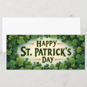 Gelukkige St. Patrick's Dag Klaver Kunst (Voorkant / Achterkant)