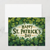 Gelukkige St. Patrick's Dag Klaver Kunst (Voorkant / Achterkant)