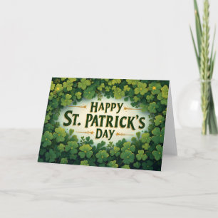 Gelukkige St. Patrick's Dag Klaver Kunst Kaart