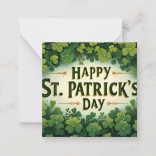 Gelukkige St. Patrick's Dag Klaver Kunst Notitiekaartje