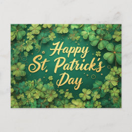 Gelukkige St. Patrick's Dag Klaver Ontwerp Briefkaart