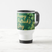 Gelukkige St. Patrick's Dag Klaver Ontwerp Reisbeker (Voorkant rechts)