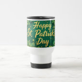 Gelukkige St. Patrick's Dag Klaver Ontwerp Reisbeker (Center)