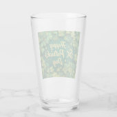 Gelukkige St. Patrick's Dag Klaverdag Ontwerp Glas (Achterkant)