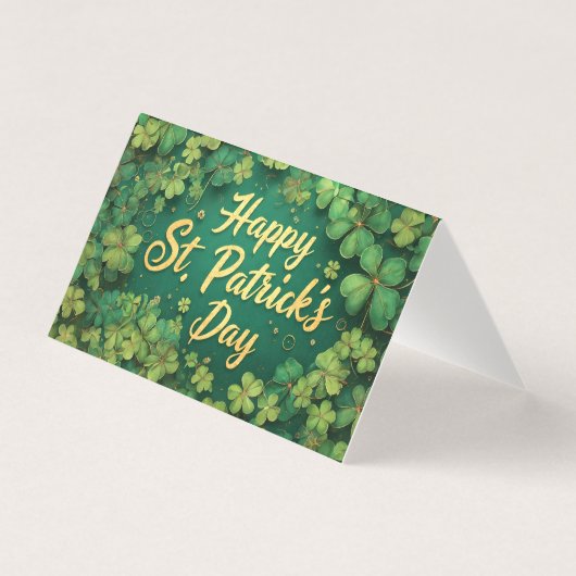 Gelukkige St. Patrick's Dag Klaverdag Ontwerp Kaart (Voorkant)