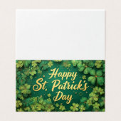 Gelukkige St. Patrick's Dag Klaverdag Ontwerp Kaart (Buitenkant ongevouwen)
