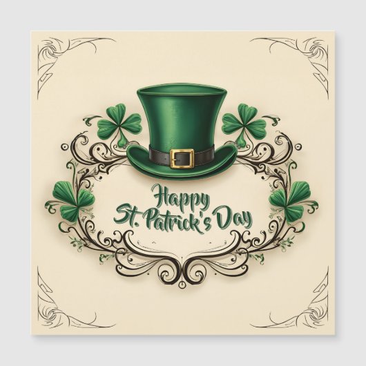 Gelukkige St. Patrick's Dag Klaverontwerp (Voorkant)