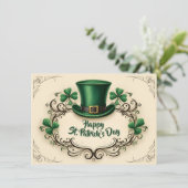 Gelukkige St. Patrick's Dag Klaverontwerp (Staand voorkant)
