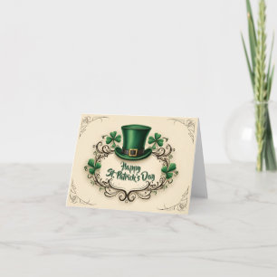 Gelukkige St. Patrick's Dag Klaverontwerp Bedankkaart