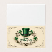 Gelukkige St. Patrick's Dag Klaverontwerp Kaart (Buitenkant ongevouwen)