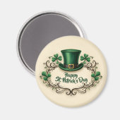 Gelukkige St. Patrick's Dag Klaverontwerp Magneet (Voorkant / Achterkant)