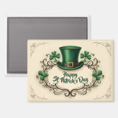 Gelukkige St. Patrick's Dag Klaverontwerp Magneet (Voorkant / Achterkant)