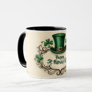 Gelukkige St. Patrick's Dag Klaverontwerp Mok