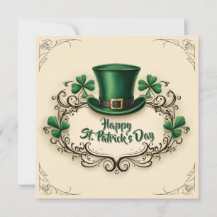 Gelukkige St. Patrick's Dag Klaverontwerp Notitiekaartje