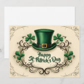 Gelukkige St. Patrick's Dag Klavertje Drie Ontwerp (Voorkant / Achterkant)
