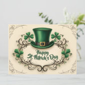 Gelukkige St. Patrick's Dag Klavertje Drie Ontwerp (Staand voorkant)