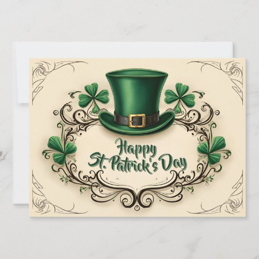 Gelukkige St. Patrick's Dag Klavertje Drie Ontwerp (Voorkant)