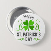 Gelukkige St. Patrick's Dag Knop Ronde Button 7,6 Cm (Voorkant /achterkant)