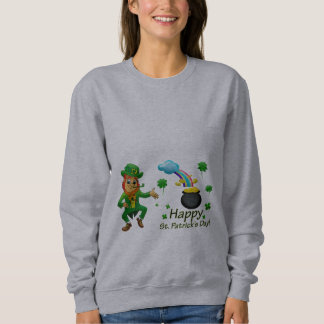 Gelukkige St. Patrick's Dag Leprechaun Regenboog Trui