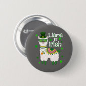 Gelukkige St. Patrick's Dag LIama knop Ronde Button 5,7 Cm (Voorkant /achterkant)