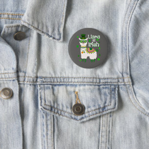 Gelukkige St. Patrick's Dag LIama knop Ronde Button 5,7 Cm