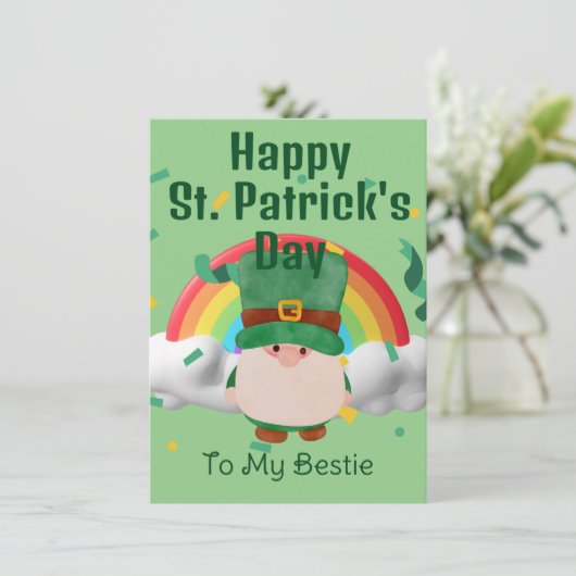 Gelukkige St. Patrick's dag Lucky Shamrocks Eenvou Feestdagenkaart (Staand voorkant)