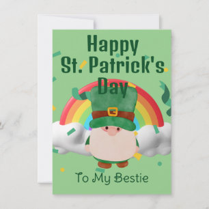 Gelukkige St. Patrick's dag Lucky Shamrocks Eenvou Feestdagenkaart
