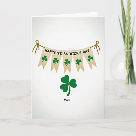 Gelukkige St. Patrick's Dag Moeder Kaart (Voorkant)