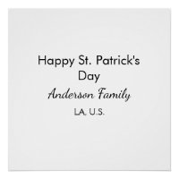 Gelukkige st. Patrick's dag naam familie plaats ee
