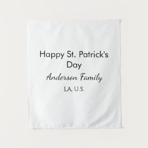Gelukkige St. Patrick's dag naam familie plaats ee Wandkleed