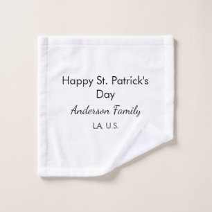 Gelukkige st. Patrick's dag naam familie plaats ee Washandje