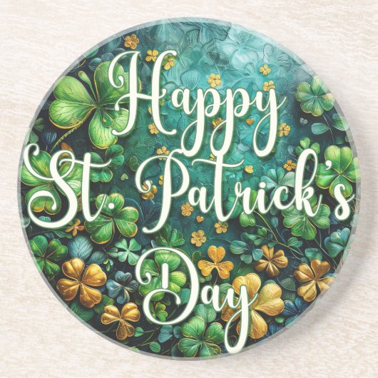 Gelukkige St. Patrick's Dag Onderzetter (Voorkant)