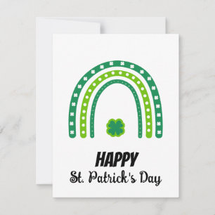 Gelukkige St. Patrick's Dag Regenboog Groen Feestdagenkaart