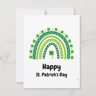 Gelukkige St. Patrick's Dag Regenboog Groen Goud  Feestdagenkaart