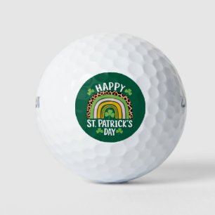 Gelukkige St. Patrick's Dag Regenboog Klaver  Golfballen