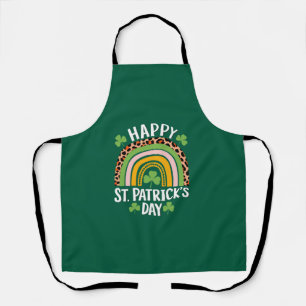 Gelukkige St. Patrick's Dag Regenboog Klaver  Schort