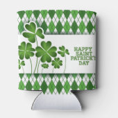 Gelukkige St. Patrick's Dag Shamrocks Kan Koeler (Achterkant)