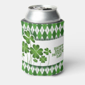 Gelukkige St. Patrick's Dag Shamrocks Kan Koeler (Blikje Achterkant)