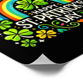 Gelukkige St. Patrick's Dag Sint-Patricksdag Poster (Hoek)