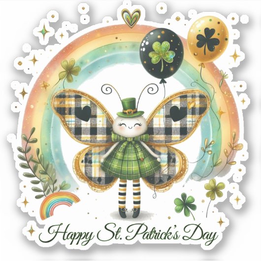 Gelukkige St. Patrick's Dag Sticker (Voorkant)