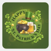 Gelukkige St. Patrick's Dag Sticker (Voorkant)