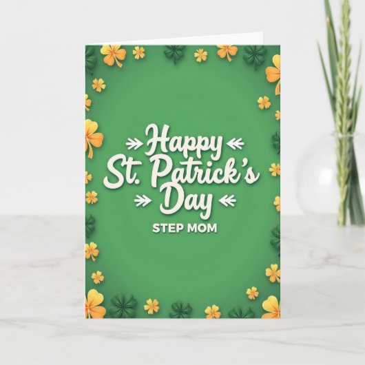 Gelukkige St. Patrick's Dag Stiefmoeder Kaart (Voorkant)