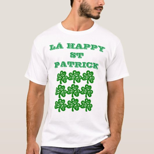 GELUKKIGE ST. PATRICKS DAG T-SHIRT (Voorkant)