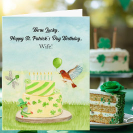 Gelukkige St. Patrick's Dag Verjaardag Echtgenote Kaart