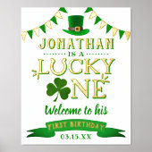 Gelukkige St. Patrick's Day 1e verjaardag welkom Folie Afdrukken (Voorkant)