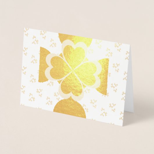 Gelukkige St. Patrick's Day aangepaste folie kaart (Voorkant)