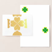 Gelukkige St. Patrick's Day aangepaste folie kaart (Display)