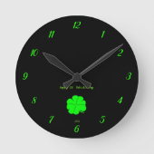 Gelukkige St. Patrick's Day Acryl wandklok (Voorkant)