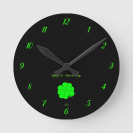 Gelukkige St. Patrick's Day Acryl wandklok